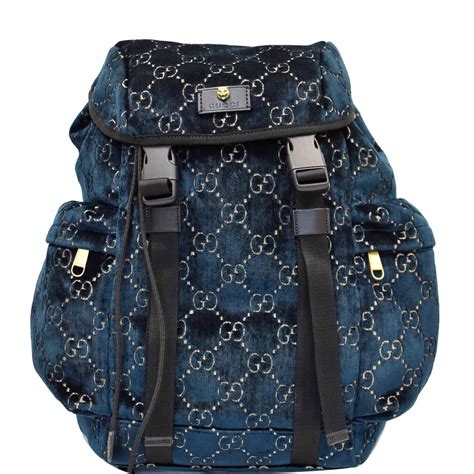 blue gucci backpack|Gucci 574923 backpack.